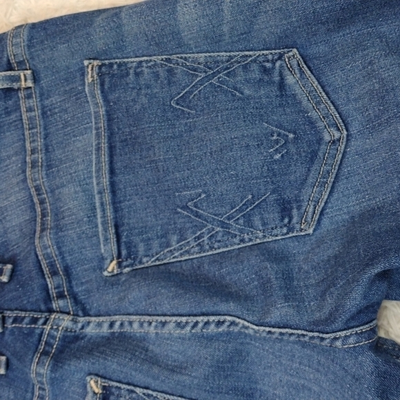 Mcguire Blue Medium Wash Five Pocket Mid Rise Distressed Skinny Jeans - Picture 13 of 15